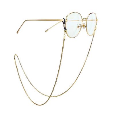 Senils String Gold Chain Egelassed Eyreglassed Nectine's