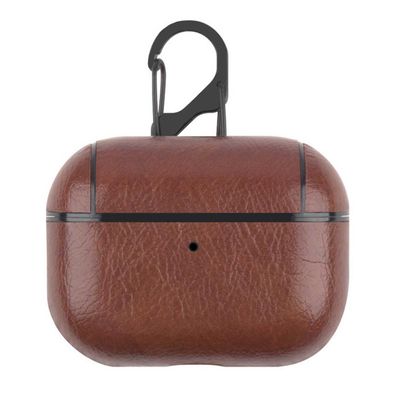 Mørkebrune Apple Airpods Pro taske Case Beskyttende Case Læder Læder