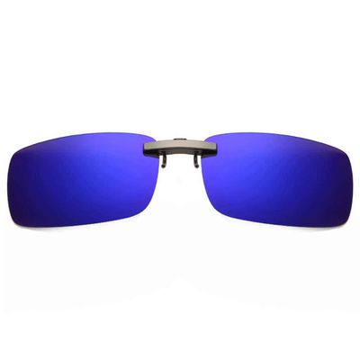 Clip-on solbriller Metal Blue Mirror Glass 37x59mm