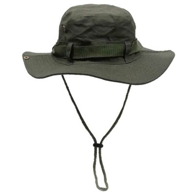 Hatt med streng boonie hat brim solhatt grønn