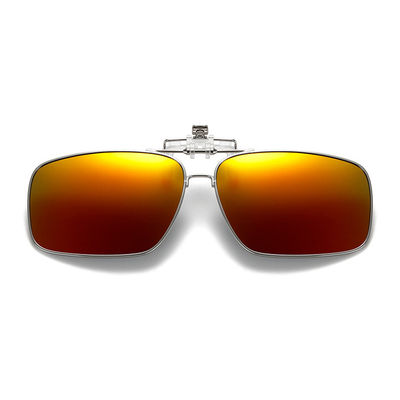 Sammenleggbare metallklipssolbriller Flip Up Red
