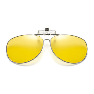 Flip Up Polarized Pilot Clip-On solbriller Metal Night Vision