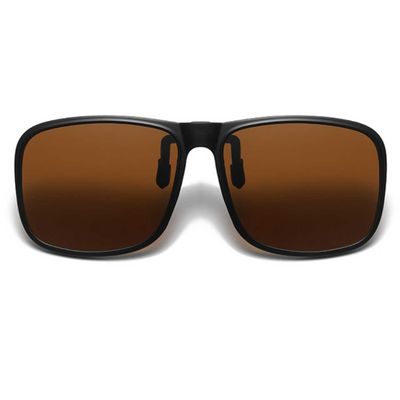 Flip Up Solbriller Clip-On Brown