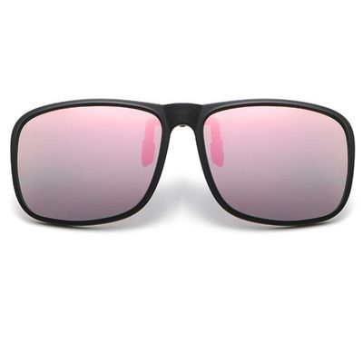 Flip Up solbriller Clip-On rosa speilglass
