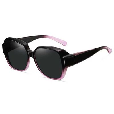 Polarized Suncovers Solbriller Over Glasses Sort/lilla