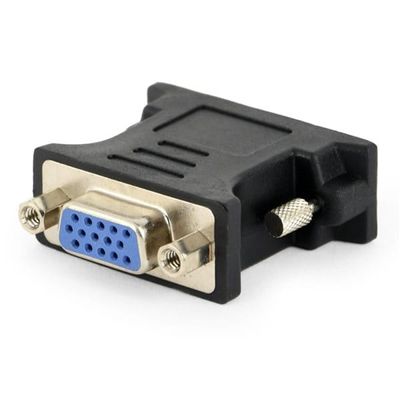 DVI-I-Adapter - DVI-I Hann til VGA 15-pinners hunn - Sort