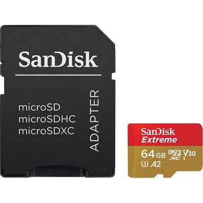 SanDisk Extreme 64GB Minnekort MicroSDXC