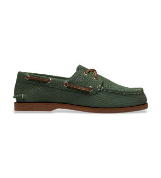 Timberlandtil kvinder. TB0A2Q9XES71 Klassiske grønne bådsko i læder (37.5 W), Fast, Nubuck, Blonder, Casual