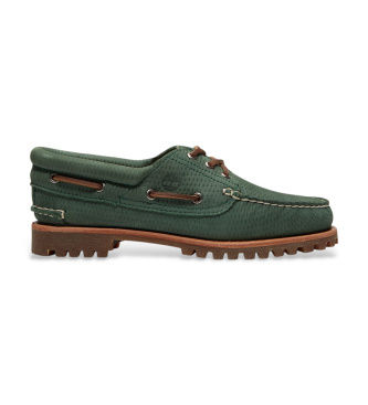 Timberlandtil kvinder. TB0A2GNVES71 Autentiske bådsko i læder, grøn (39 W), Fast, Blonder, Casual
