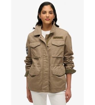 Superdrytil kvinder. W5011854A Militærjakke M65 grøn med udsmykning (XS), Casual, Bomuld
