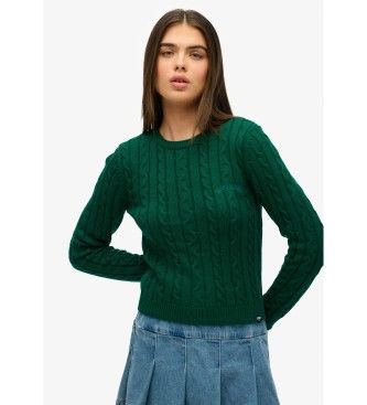 Superdrytil kvinder. W6110685A Essentials Slim pullover grøn (M), Casual, Akryl