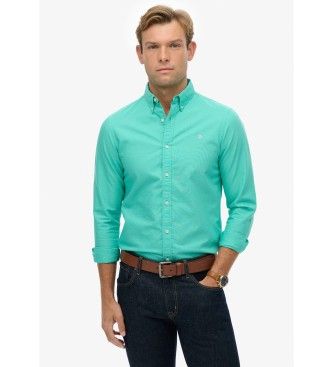 Superdrytil mænd. M4011037A Klassisk Oxford-skjorte i turkis (XL), Casual, Grøn, Bomuld, Lange ærmer