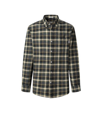 Pepe Jeanstil mænd. PM308852 Aldo grøn skjorte (XL), Casual, Bomuld, Lange ærmer