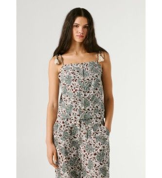Pepe Jeanstil kvinder. PL3051375 Top Agnes grøn (S), Casual, Viscose, Uden ærmer/stropper
