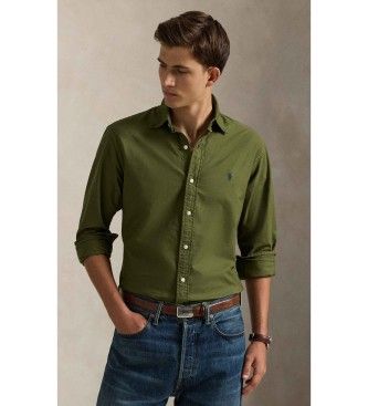 Polo Ralph Laurentil mænd. 710805564071 Skræddersyet oxfordskjorte i grøn beklædning (XL), Casual, Bomuld, Klassisk, Lange ærmer