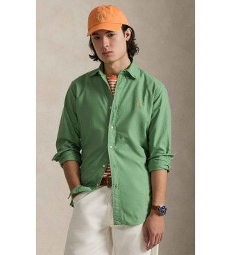 Polo Ralph Laurentil mænd. 710805564070 Skræddersyet oxfordskjorte i grøn beklædning (M), Casual, Bomuld, Klassisk, Lange ærmer