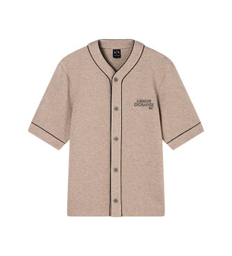 A|X Armani Exchangetil mænd. XM002012AF10818O6013 Driftwood-baseball-T-shirt (XL), Casual, Grøn, Bomuld, Korte ærmer