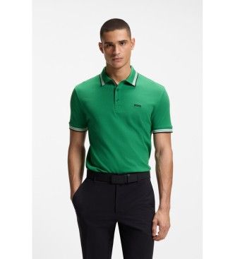 BOSStil mænd. 50469055 Grøn Paddy-polo (XS), Casual, Bomuld, Korte ærmer
