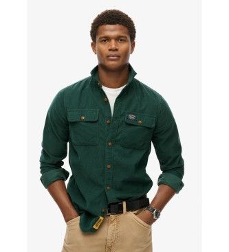 Superdrytil mænd. M4010722A Trailsman-fløjlsskjorte i løs pasform, grøn (XXL), Casual, Bomuld, Lange ærmer
