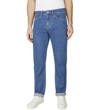 Pepe Jeanstil mænd. PM20839584CB Blå Cash Straight-jeans (30/30), Casual, Bomuld, Denim