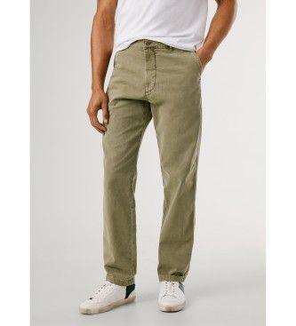 Pepe Jeanstil mænd. PM2100007 Bukser Regular Chino Canvas grøn (32), Casual, Bomuld