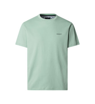 Hackett Londontil mænd. HM5000092 T-shirt Island grøn (L), Casual, Bomuld, Korte ærmer