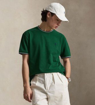 Polo Ralph Laurentil mænd. 710963492502 Klassisk pasformet T-shirt i strikket piqué, grøn (S), Casual, Bomuld, Korte ærmer