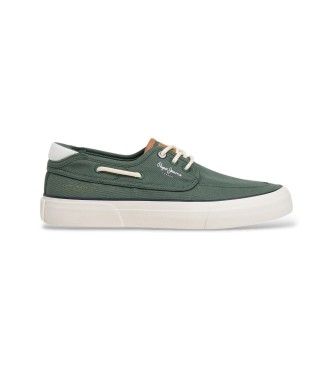 Pepe Jeanstil mænd. PMS300015 Taylor Boat sneakers grøn (40), Fast, Blonder, Casual