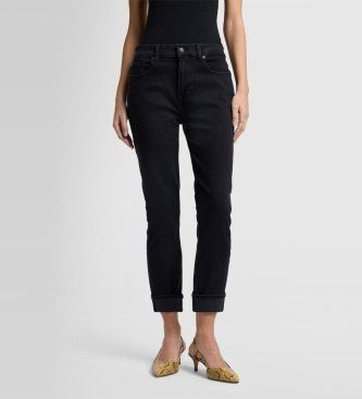 7 For All Mankindtil kvinder. JSDTC880SN Slim mid-rise jeans sort (26), Casual