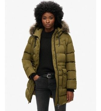Superdrytil kvinder. W5011787A Everest MID Faux quiltet jakke i grøn (XS), Casual, Genanvendt polister