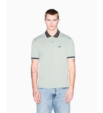 A|X Armani Exchangetil mænd. XM002329AF13026U7210 Regular Polo grøn (M), Casual, Bomuld, Korte ærmer