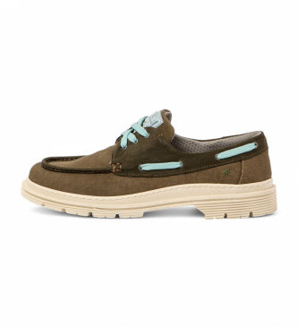 Artunisex. 119011122003_0G3 Lædersko 1901 Birmingham grøn (42), 3-5 cm, Blonder, Casual