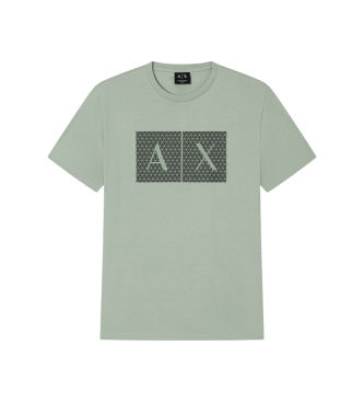A|X Armani Exchangetil mænd. 8NZTCKZ8H4ZU7210 Afslappet grøn T-shirt (XL), Casual, Bomuld, Korte ærmer