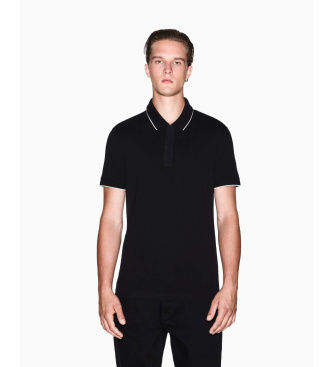 A|X Armani Exchangetil mænd. XM001285AF10366UC001 Ideel polo (XS), Sort, Casual, Bomuld, Korte ærmer