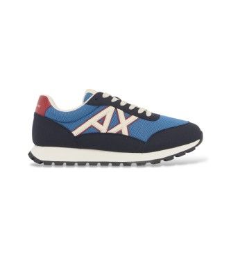 A|X Armani Exchangetil mænd. XM001960AF19388MZ757 Casual træningssko med logo blå (40), Stof, Blonder, Sport, Grøn