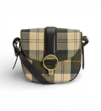 Barbourtil kvinder. LBA0504 Elm grøn tartan messenger taske (OSFA), Casual, Læder
