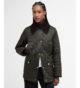 Barbourtil kvinder. LQU1849 Jakke Modern Beadnell Quilted grøn (S), Casual, Polyester