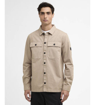 Barbour internationaltil mænd. MOS0390 Arlo beige skjorte (XL), Casual, Bomuld, Lange ærmer