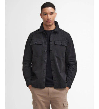 Barbour internationaltil mænd. MOS0390 Arlo skjorte sort (M), Casual, Bomuld, Lange ærmer