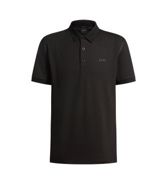 BOSStil mænd. 50531020 Paddy Tape polo shirt sort (XS), Casual, Bomuld, Korte ærmer