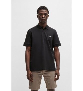 BOSStil mænd. 50520109 Pe Interlock polo shirt sort (S), Casual, Bomuld, Korte ærmer