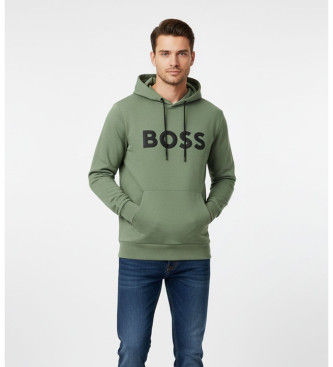 BOSStil mænd. 50551457 Sweatshirt Soody Zone grøn (S), Casual, Bomuld