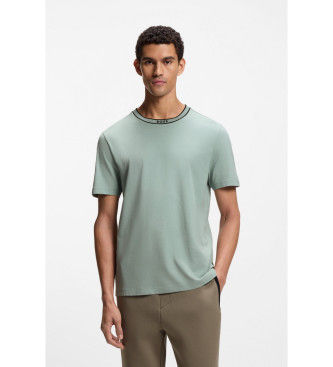 BOSStil mænd. 50554862 Basic T-shirt grøn (XL), Casual, Bomuld, Korte ærmer