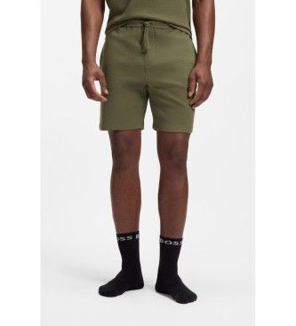 BOSStil mænd. 50535884 Grønne pyjamas-shorts (L), Afslappet, Bomuld