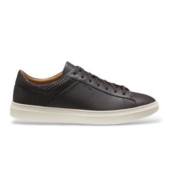 BOSStil mænd. 50563591 Kieran Tenn mørkebrun læder sneakers (39), Fast, Blonder, Casual