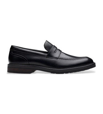 Clarkstil mænd. 26178429 Aldwin Step loafers i læder, sort (42), Fast, Blonder, Ingen, Casual