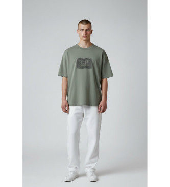 C.P. Companytil mænd. 20CMTS723A005100W T-shirt kortærmet grøn (S), Casual, Bomuld, Korte ærmer