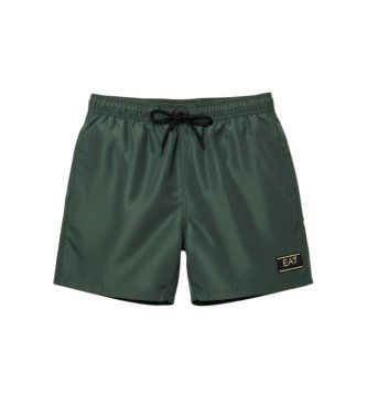 EA7til mænd. 7M001713_AF21248 Beachwear grønne boxershorts (L), Badetøj, Polyester