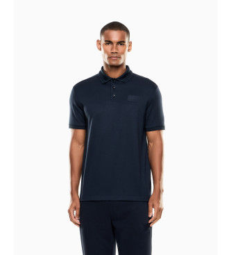 EA7til mænd. 7M001359_AF13862 Lux Identity navy polo shirt (M), Casual, Bomuld, Korte ærmer, Blå