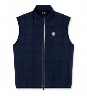 EA7til mænd. 7M001512_AF21509 Premium skjoldvest M navy (3XL), Hvid, Casual, Polyester, Uden ærmer/stropper, Blå